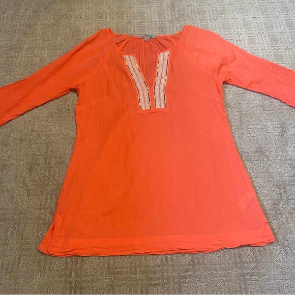 {Athleta} Mariana Tunic / Swim Cover Up - Coral Sunset ~ Size Small - Picture 2 of 16